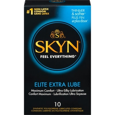 Skyn Synthetic Polyisoprene Lubricated Condoms Elite Extra Lube 10 ea, $1.20/1ea