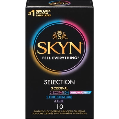 Skyn Selection Synthetic Polyisoprene Lubricated Condoms 10 ea, $1.60/1ea