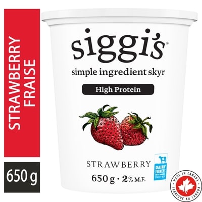 siggi's Strawberry Skyr Yogurt 2% 650 g, $1.15/100g
