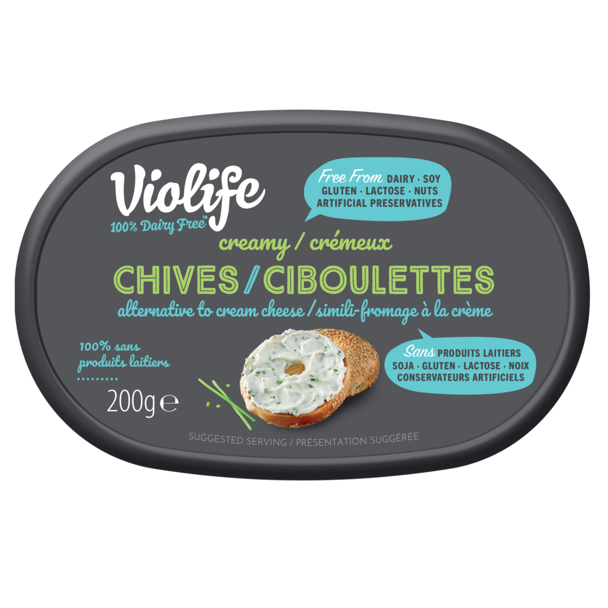 Violife Dairy Free Chives Cream Cheese 200 g, $3.25/100g