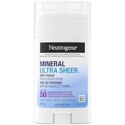 Ultra Sheer Dry-Touch Face & Body Stick Mineral Spf 50