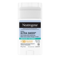 Neutrogena Mineral Ultra Sheer Dry-Touch Face & Body Stick SPF 50 42 g, $37.12/100g