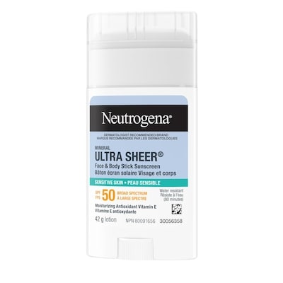 Mineral Ultra Sheer Sec au toucher Bâton visage et corps FPS 50