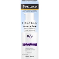 Neutrogena Ultra sheer écran solaire lotion sérum hydratant pour le visage fps 50+ 50 ml, 36,00 $/100ml