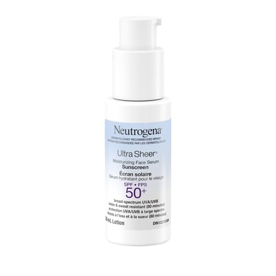 Écran solaire Ultra Sheer Sérum hydratant pour le visage FPS 50+