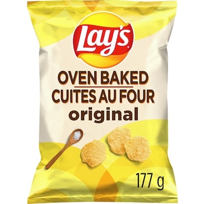 Lay's Oven Baked Original Potato Chips 177 g, $1.55/100g