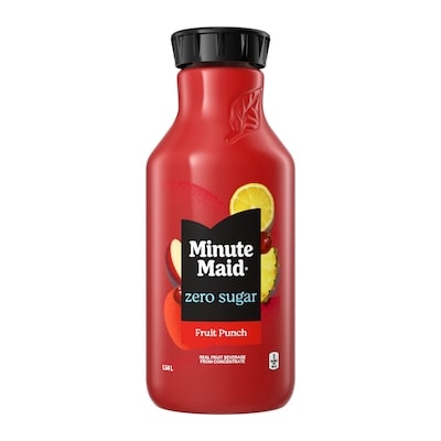 Minute Maid Zero Sugar Fruit Punch Bottle 1.54 l, $0.24/100ml