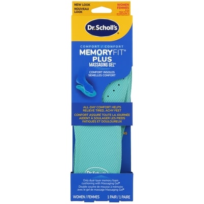 Dr Scholls Comfort & Energy Memory Fit Massaging Gel Insoles Advanced Women Sizes 6-10 1 ea, $20.99/1ea