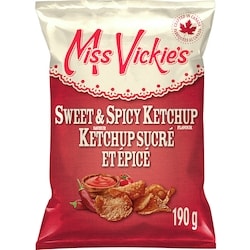 Miss Vickie’s Sweet & Spicy Ketchup Flavour Kettle Cooked Potato Chips 190 g, 2,52 $/100g