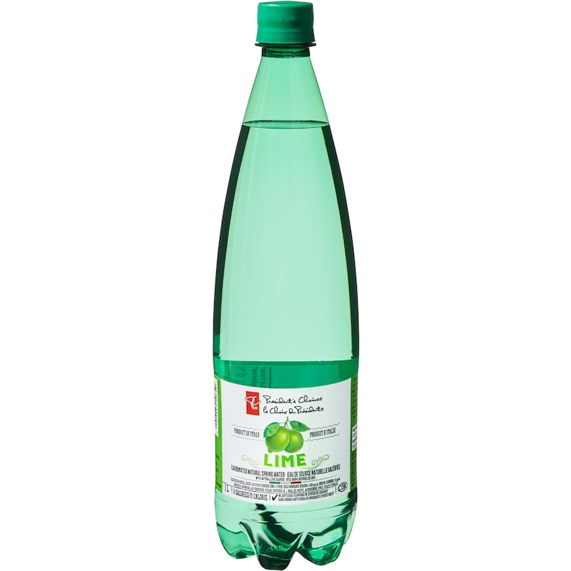 Lime Carbonated Natural Spring Water, 6 Pack
