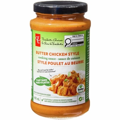President's Choice Plant Based Butter Chicken Style Cooking Sauce 400 ml, $1.25/100ml