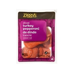 Ziggy's Cooked Turkey Pepperoni Slices 175 g, $3.71/100g
