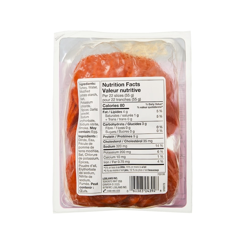 Cooked Turkey Pepperoni Slices