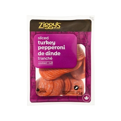 Ziggy’s Pepperoni de dinde tranché cuit 175 g, 3,71 $/100g