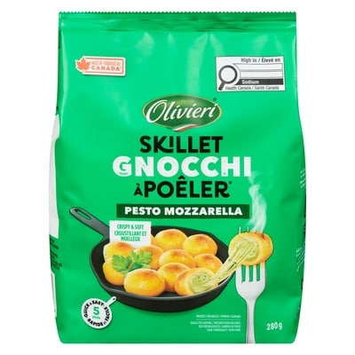 Olivieri Pesto Mozzarella Skillet Gnocchi 280 g, $1.43/100g