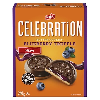 Leclerc Blueberry Truffle Butter Cookies 240 g, $1.87/100g