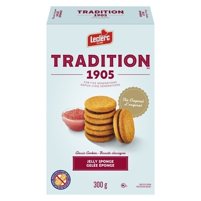 Leclerc Tradition Gelée Éponge Biscuits 300 g, 1,50 $/100g