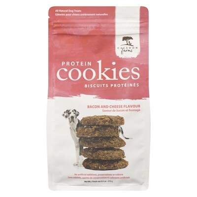 Caledon Farms Bacon And Cheese Flavour Protein Cookies  All Natural Dog Treats 224 g, $4.46/100g