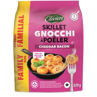 Olivieri Cheddar Bacon Family Size Skillet Gnocchi 520 g, $1.92/100g