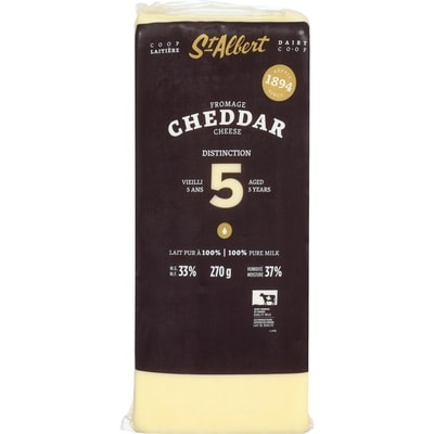 St Albert Aged 5 Years 33% M.F. Cheddar Cheese 270 g, $5.55/100g