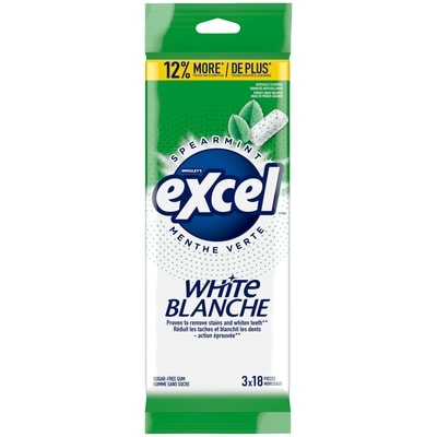 Wrigley's Excel Spearmint Flavoured Sugar Free Chewing Gum, 18 Pieces, 3 Packs 3 ea, $1.66/1ea
