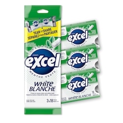 Wrigley's Excel Spearmint Flavoured Sugar Free Chewing Gum, 18 Pieces, 3 Packs 3 ea, $1.50/1ea