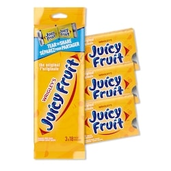 Wrigley's Juicy Fruit Fruit Flavoured Chewing Gum, 18 Pieces, 3