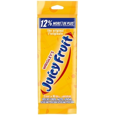 Wrigley’s Juicy Fruit gomme à mâcher 3 ea, 1,66 $/1ch