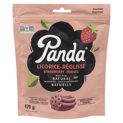 Panda Réglisse Fraises Friandise 170 g, 2,35 $/100g