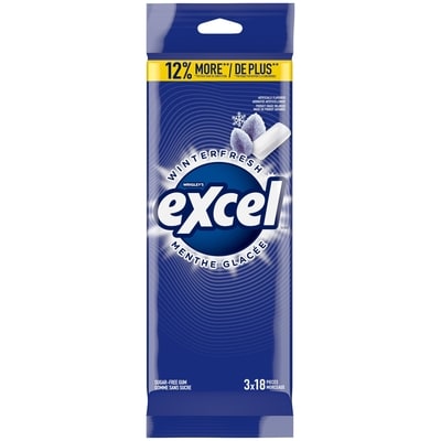 Wrigley's Excel Winterfresh Flavoured Sugar Free Chewing Gum, 18 Pieces, 3 Packs 3 ea, $1.66/1ea