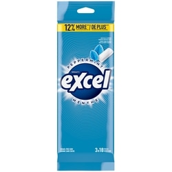Wrigley’s Excel Menthe poivrée, gomme à mâcher sans sucre 3 ea, 1,60 $/1ch