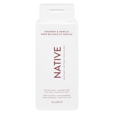 Native Natural Body Wash, Coconut and Vanilla, Sulfate Free, Paraben Free 532 ml, $3.37/100ml
