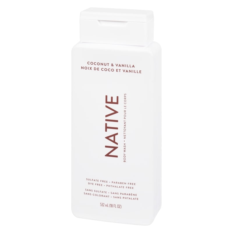 Natural Body Wash, Coconut and Vanilla, Sulfate Free, Paraben Free