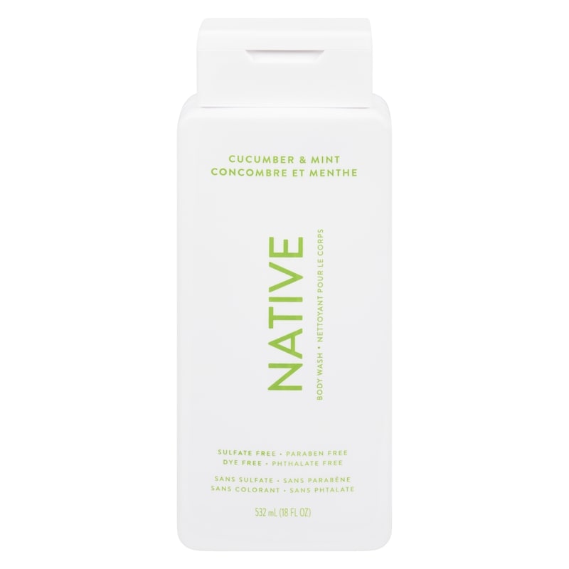 Natural Body Wash, Cucumber and Mint, Sulfate Free, Paraben Free