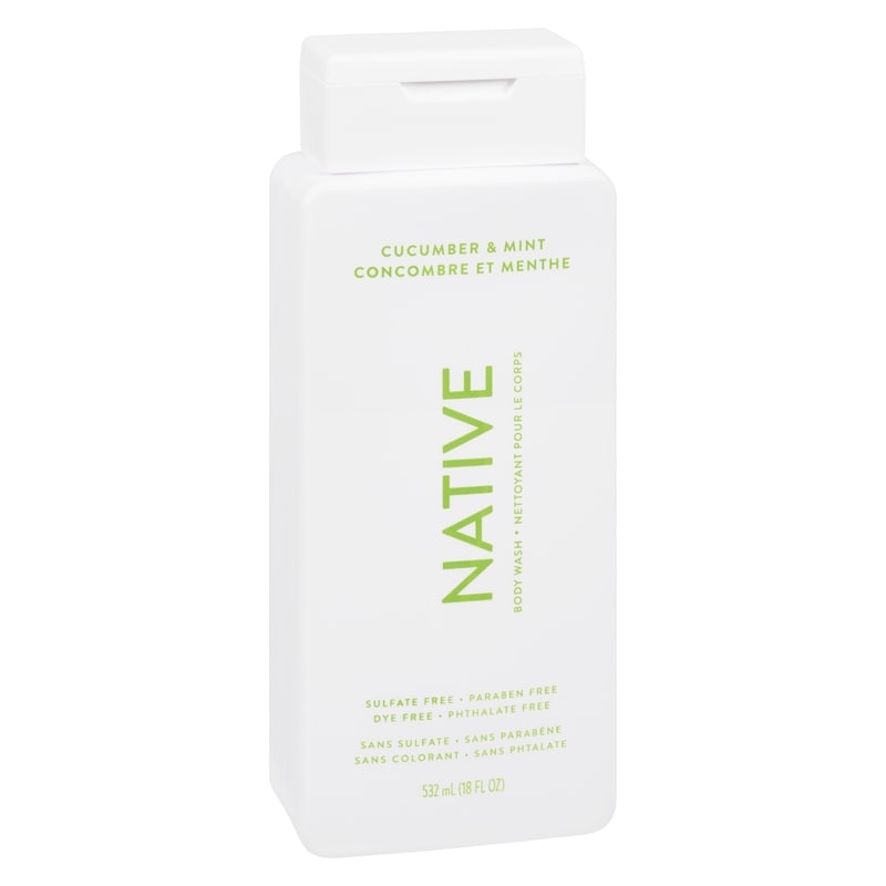 Natural Body Wash, Cucumber and Mint, Sulfate Free, Paraben Free