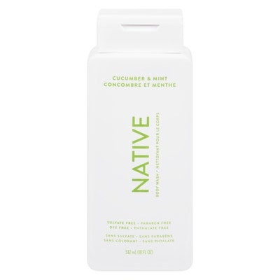 Native Nettoyant pour le corps concombre et menthe sans sulfate, sans parabènes 532 ml, 3,14 $/100g