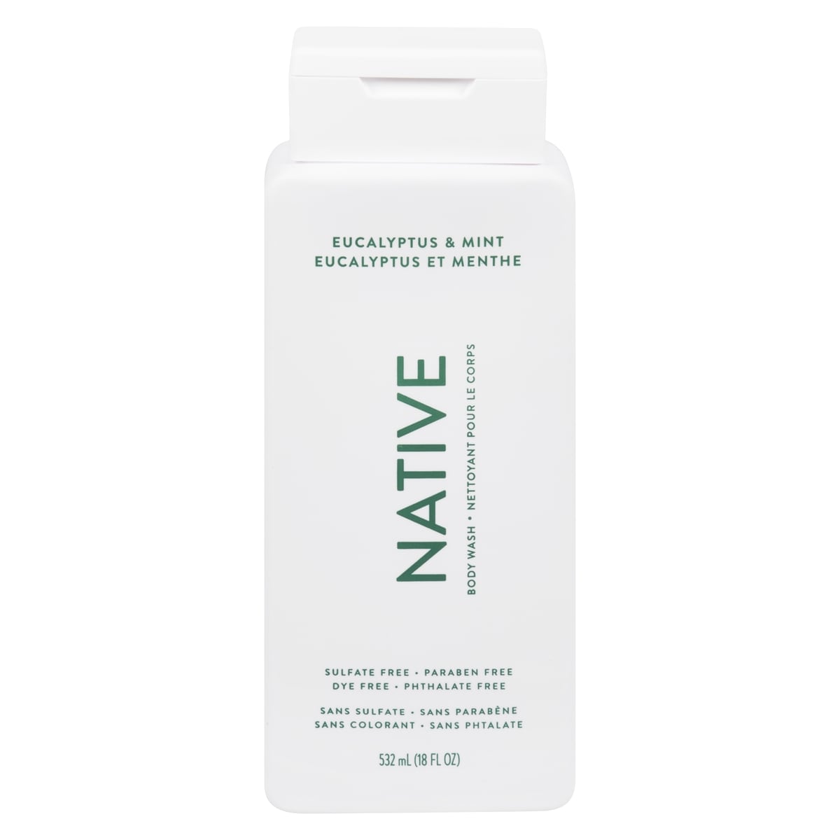 Native Natural Body Wash, Eucalyptus and Mint, Sulfate Free, Paraben Free 532 ml, $2.26/100ml