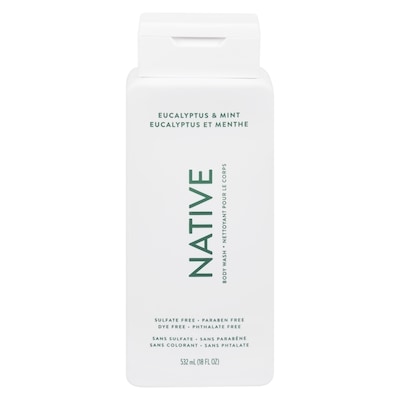 Native Nettoyant pour le corps Eucalyptus et menthe sans sulfate, sans parabènes  532 ml, 2,26 $/100ml