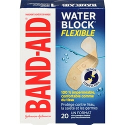 Band-Aid Water block flexible pansements adhésifs de marque 20 ea, 0,37 $/1ch