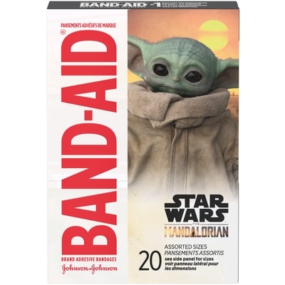 Band-Aid Pansements adhésifs pour enfants, Star Wars The Mandalorian 20 ea, 0,32 $/1ch