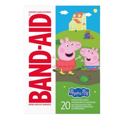 Band-Aid Adhesive Bandages for Kids, Peppa Pig 20 ea, $0.30/1ea