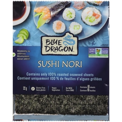 Blue Dragon Sushi Nori algues 22 g, 27,23 $/100g