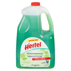 Hertel Multi Surface Concombre Et Basilic Biodégradable Nettoyant Désinfectant 4 l, 0,25 $/100ml