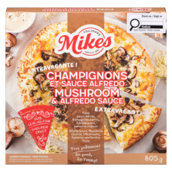 Mikes Pizza champignons et sauce alfredo 830 g, 1,44 $/100g