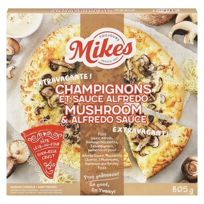 Mikes Pizza champignons et sauce alfredo 830 g, 1,38 $/100g