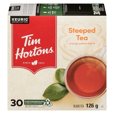 Tim Hortons Black Tea Steeped Tea Orange Pekoe Blend 30 ea, $0.97/1ea
