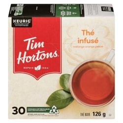 Tim Hortons Thé noir thé infusé mélange orange pekoe 30 ea, 0,97 $/1ch