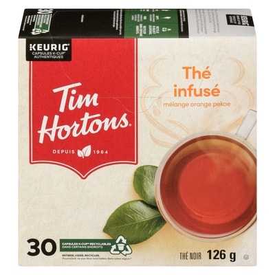 Tim Hortons Thé noir thé infusé mélange orange pekoe 30 ea, 0,97 $/1ch
