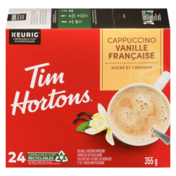 Tim Hortons Capsules K-cup, Cappuccino vanille 24 ea, 1,21 $/1ch