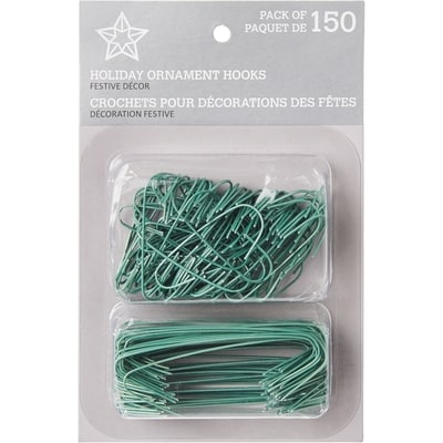 Life at Home Ensemble de 150 crochets pour décorations des fêtes – vert 1 ea, 2,00 $/1ch